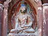 Kathmandu Patan 06 Mahabouddha Temple 02 Buddha Sculpture Every brick of the Mahabouddha Temple in Patan has an image of the Buddha.